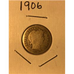 1906 BARBER DIME