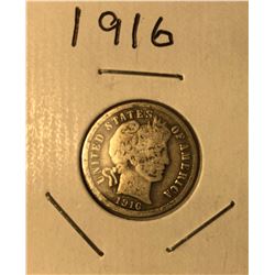 1916 BARBER DIME
