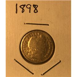 1898 BARBER DIME