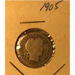 1905 BARBER DIME