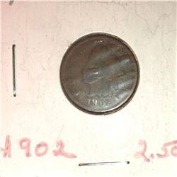 1902 INDIAN HEAD CENT