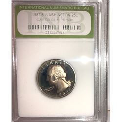 1987-S CAMEO GEM PROOF QUARTER