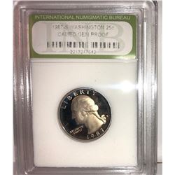 1987-S CAMEO GEM PROOF QUARTER
