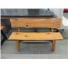 Image 1 : Hand Crafted Solid Wood 48" Wide Bench