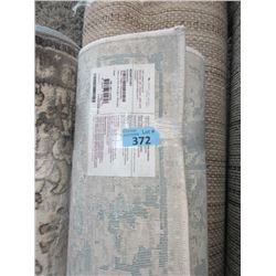 6' x 8' Low Pile Blue/Grey Patterned Carpet