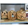 Image 1 : 3 Pumpkins Carved From Tree Stumps