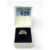 Image 2 : 10KT Gold Black Diamond Signet Ring with "G"