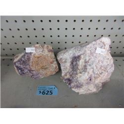 2 Pieces of Amethyst Crystal Rock Formation