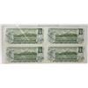 Image 2 : Uncut Sheet of 4 Canada 1973 $1 Bank Notes