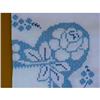 Image 1 : Blue Embroidery on White TABLECLOTH #1130982