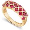 Image 1 : 14k RUBY  DIAMOND WEDDING BAND Stunning! #1131184