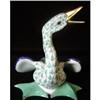Image 1 : Fine Herend Green Fishnet Figurine of a Duck #1131245