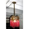 Image 1 : Art Deco Pendant Light with Red Crystal #1131384