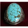 Image 1 : Estate Sterling Silver Tribal Turquoise Ring #1131500