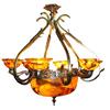 Image 1 : Five tulips alabaster stone chandelier #1131567