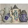 Image 1 : 2 old beer steins & one wine pitcher #1131613