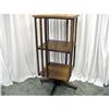 Image 1 : Revolving Oak Book Shelf On Rollers With 2 #1148672