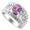 Image 1 : 1.71 CT OVAL CUT PINK SAPPHIRE DIAMOND RING #1148685