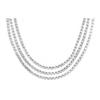 Image 1 : 28 CARAT DIAMOND TENNIS 3 STRAND NECKLACE 14KWG#1148686