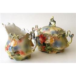 Royal Bayreuth Art Nouveau Sugar & Creamer #1148762