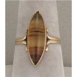 Banded agate ring #1148857