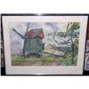 Image 1 : ORIG WATERCOLOR PAINTING WINDMILL LANDSCAPE #1148891