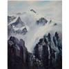 Image 1 : OIL PAINTING SNOWSCAPE ROCKY MOUNTAIN HIGH #1148902