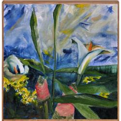 ORIG OIL PAINTING OF CALLA LILLIES #1148922