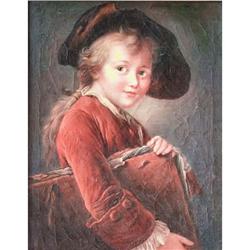 ORIG 19TH C OIL PAINTING OF A BOY #1148925