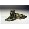 Image 1 : Tiffany Bronze Paperweight Panther Signed #1149143