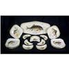 Image 1 : Antique German Porcelain Fish Set 21 Pieces #1149159