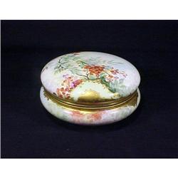 Antique  Enamel Gilt Large Limoges Box #1149171