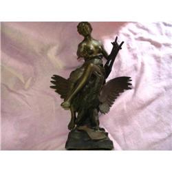  Bronze Statue by E. Pigault  -Eagle/Woman #1165121