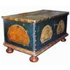 Image 1 : PAINTED BLANKET CHEST DATED 1791 FIGURAL DECOR #1165131