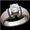 Image 1 : PLATINUM ENGAGEMENT RING  DIAMOND 1 CARAT! #1165170