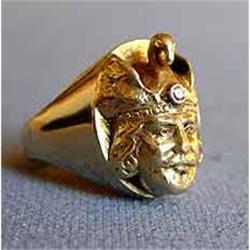 14kt Gold Men's Neptune Poseidon Ring Classical#1165632