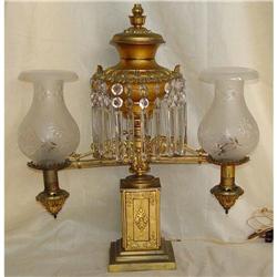 19c Argand Lamp CLARKCOIT CARGILL NEW YORK #1165669