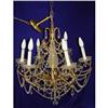 Image 1 : German Gilt Bronze Bohemian Crystal Chandelier #1165695