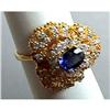 Image 1 : 18kt Gold Diamond Tanzanite Cluster  Ring 18k #1165716