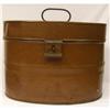 Image 1 : METAL STEAMER HAT BOX MUSTARD PAINT #1185384