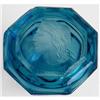 Image 1 : Egyptian Intaglio Turquoise Glass Powder Jar #1185595