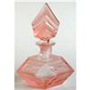 Image 1 : Pink Art Glass Geometric Perfume Bottle #1185624