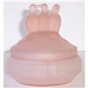 Image 1 : 3 Birds Pink Satin Glass Figural Powder Jar #1185648