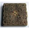 Image 1 : Jewled Filigree Brass Victorian Rev Compact #1185677