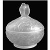 Image 1 : PARAKEETS Frosted Crystal Glass Powder Jar #1185682