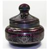 Image 1 : Purple Glass and Silver Overlay Dresser Jar #1185733