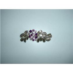 Large Old Coro Colored Rhinestone and Gilt #1185924