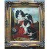 Image 1 : VINTAGE KING CHARLES SPANIELS OIL ON CANVAS #1186016