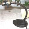 Image 1 : Lamp Table Goose Neck Eagle #'d Iron Vintage  #1186090