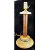Image 1 : Lamp 1945 Spool Table 3 way brass socket #1186154